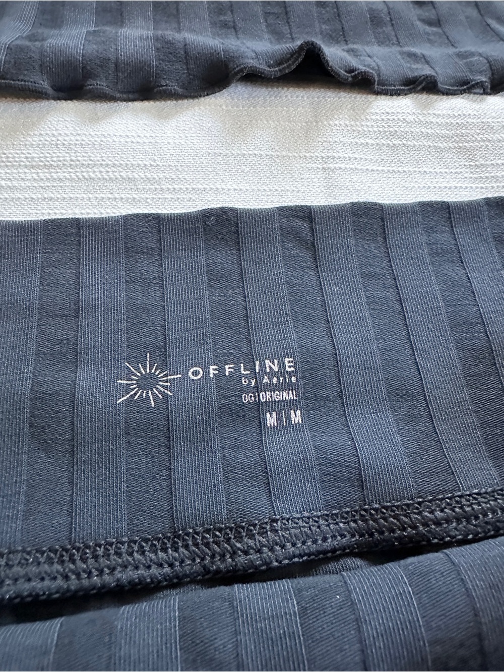 OFFLINE By Aerie OG Groove Black Ribbed Crop Top & Mini Skirt Coord Set | M - Picture 5 of 9